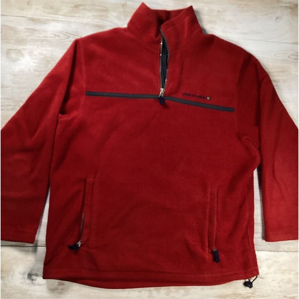 Abercrombie Fitch Red‎ Fleece Jacket Y2K Men's XL
